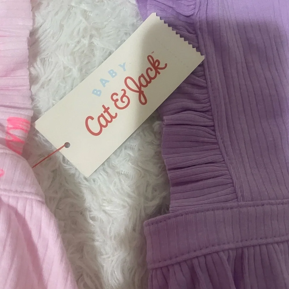 Cat & Jack Pink and Purple Baby Outfits bundle two pieces